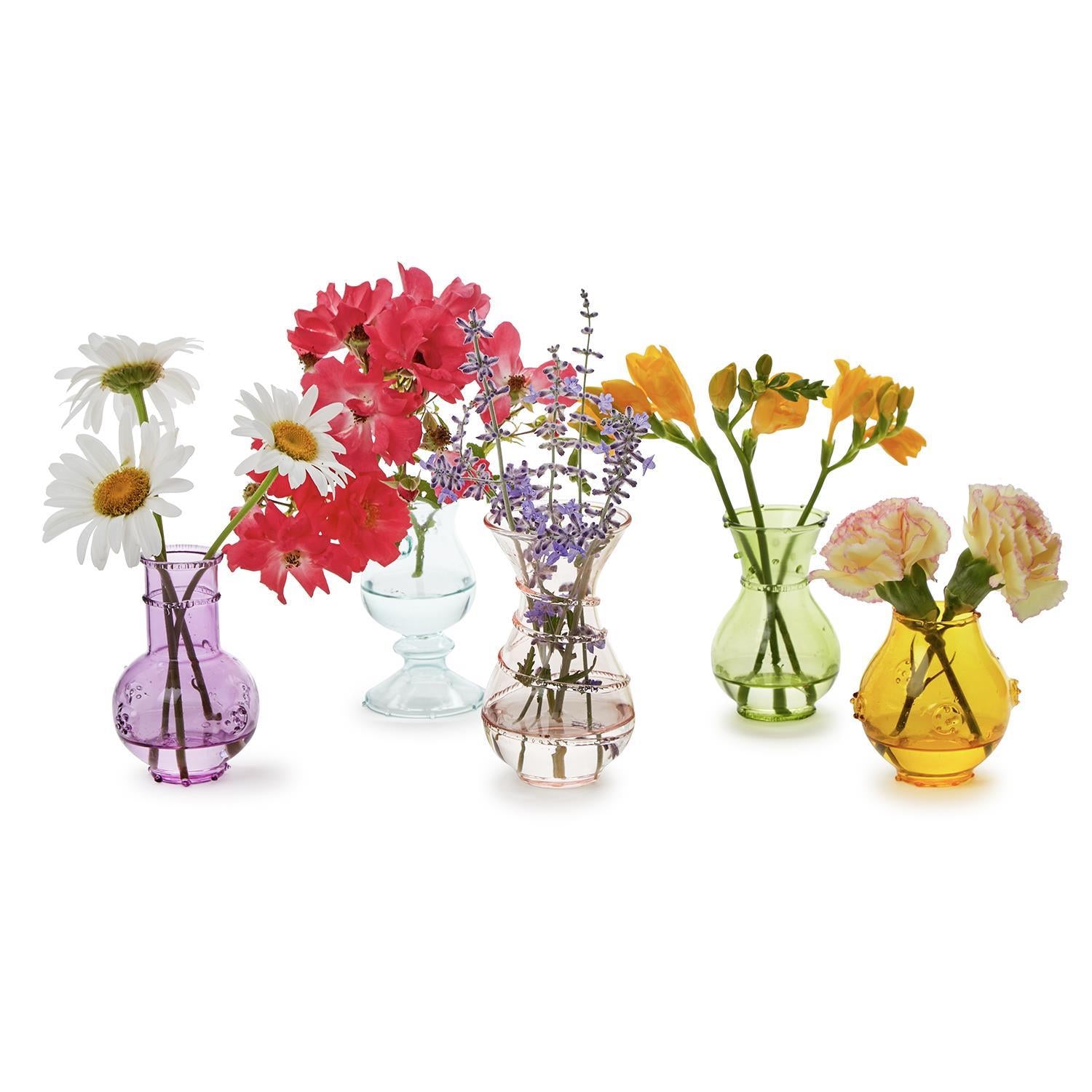 Verre Hand-Blown Bud Vase, Set of 5