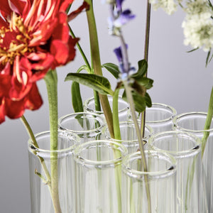Connected Tube Flower Vase & Arranger in Gift Box, Set of 9