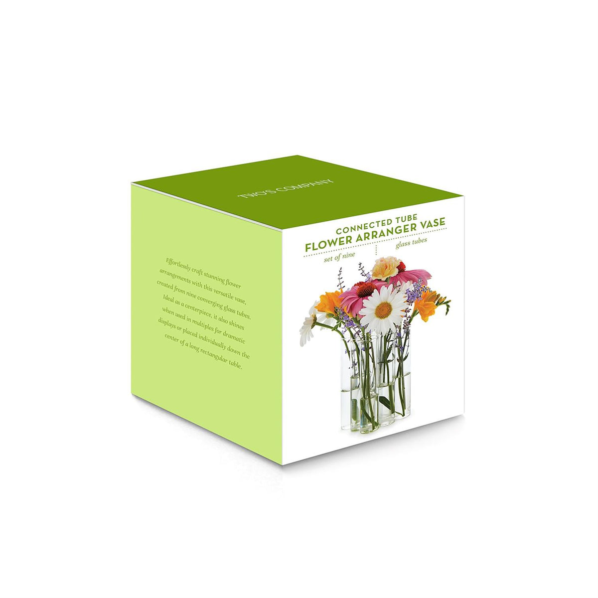 Connected Tube Flower Vase & Arranger in Gift Box, Set of 9