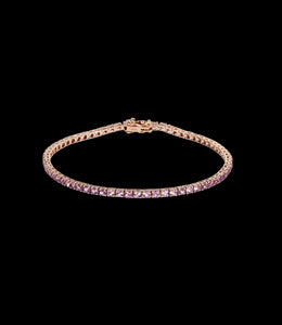 Pink Sapphire Tennis Bracelet