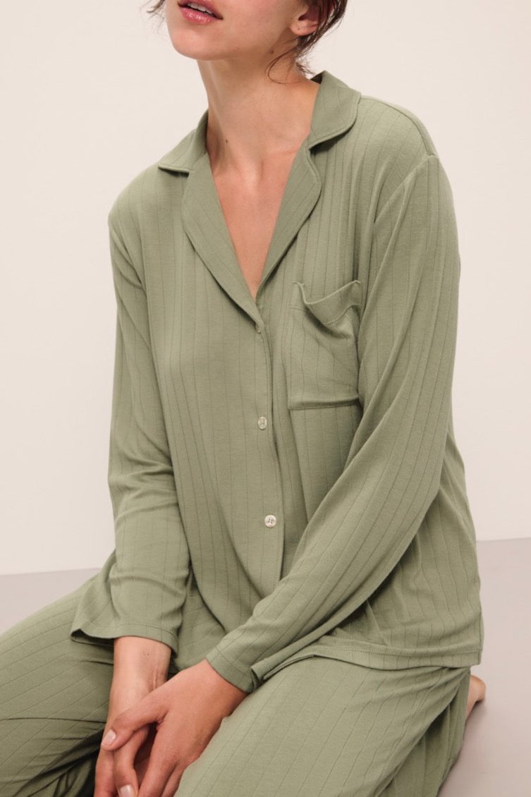 Gisele TENCELª Modal Rib Long PJ Set in Tea