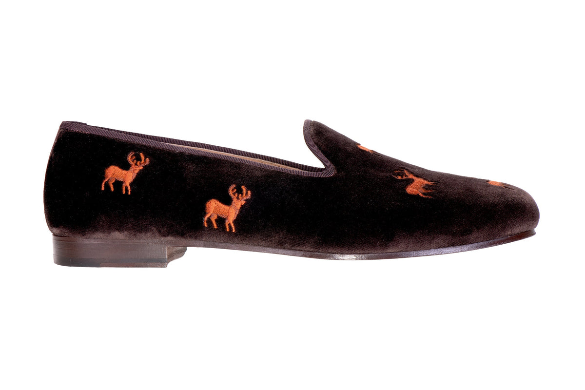 Men’s Stag Espresso Slippers