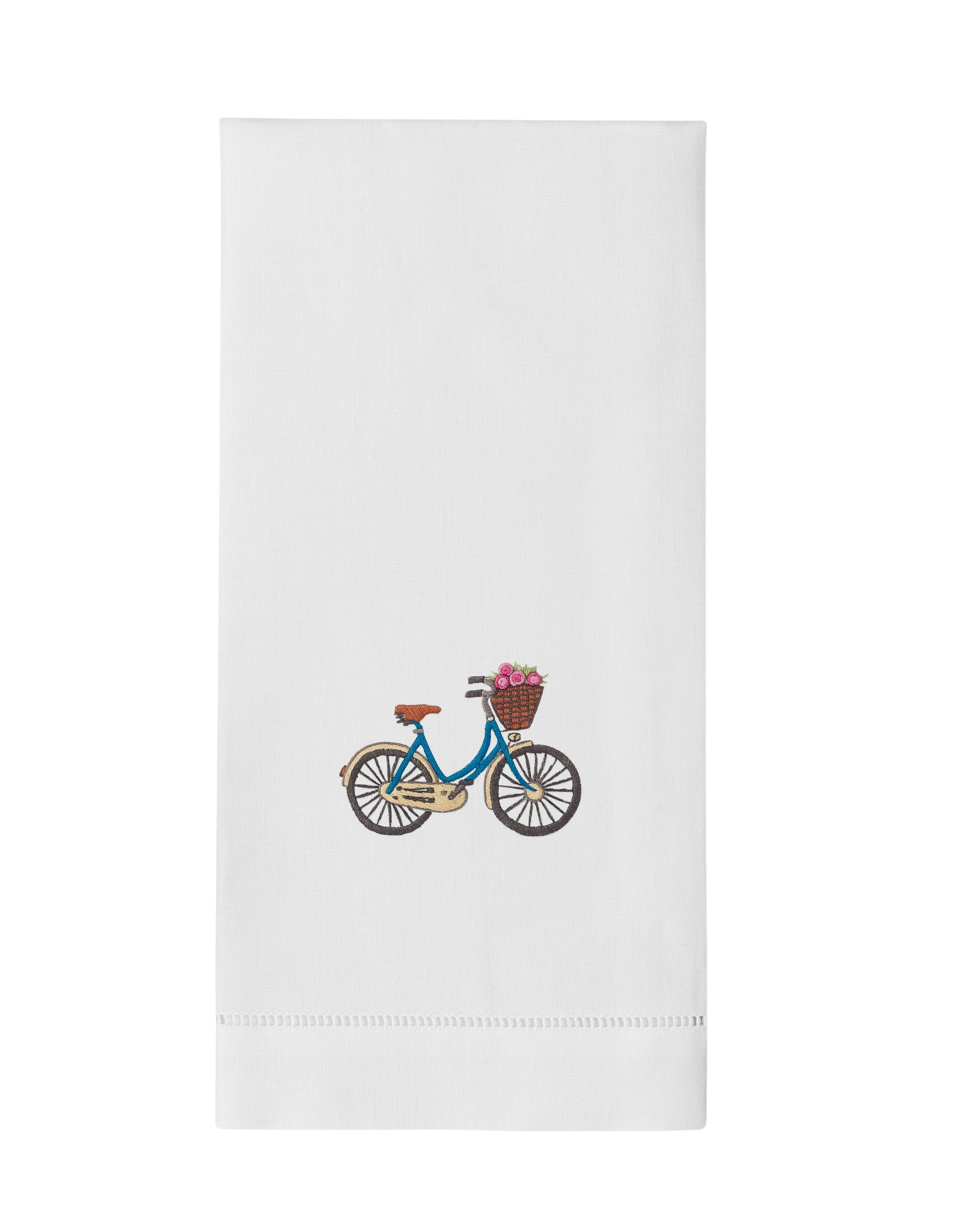 Bicycle Flowers Hand Towel