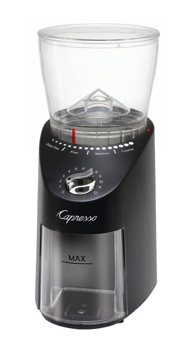 Infinity Plus Conical Burr Coffee Grinder in Black