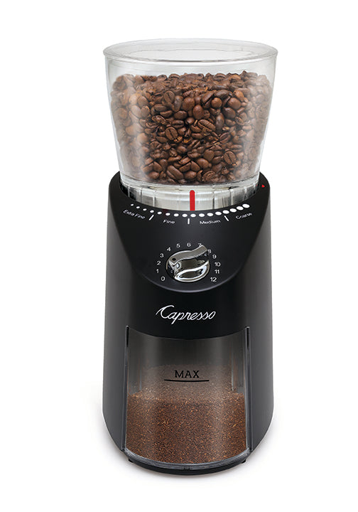 Infinity Plus Conical Burr Coffee Grinder in Black