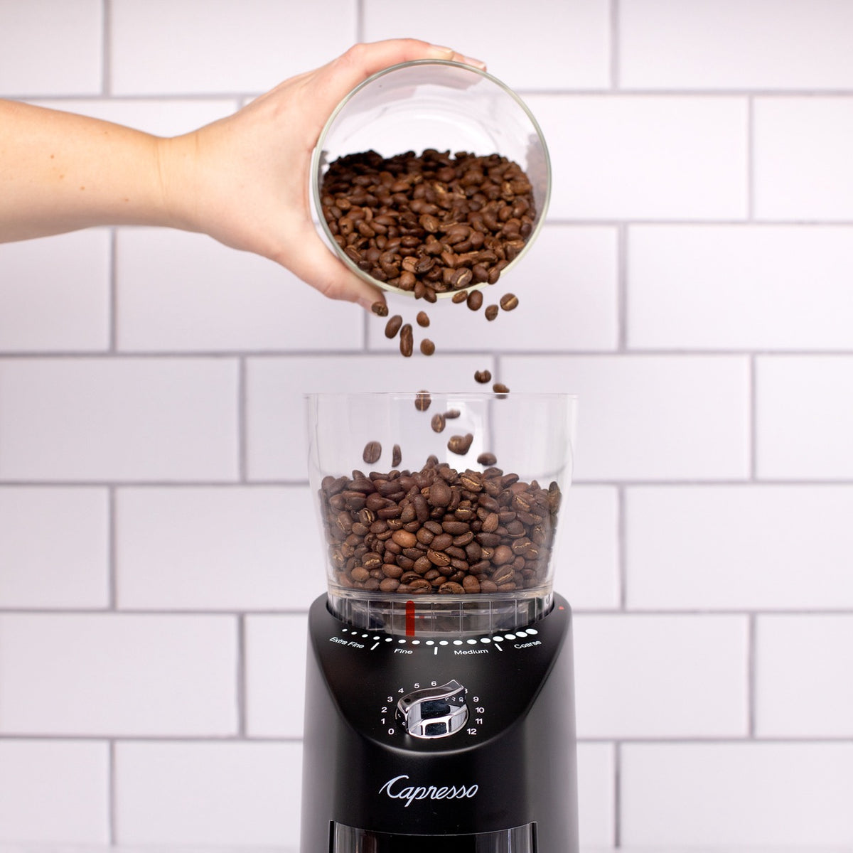 Infinity Plus Conical Burr Coffee Grinder in Black