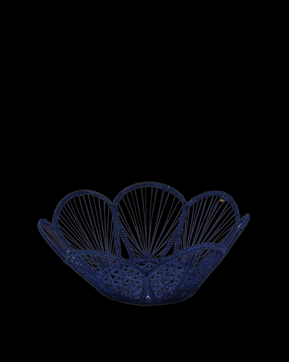 David Hicks Floral Basket in Blue