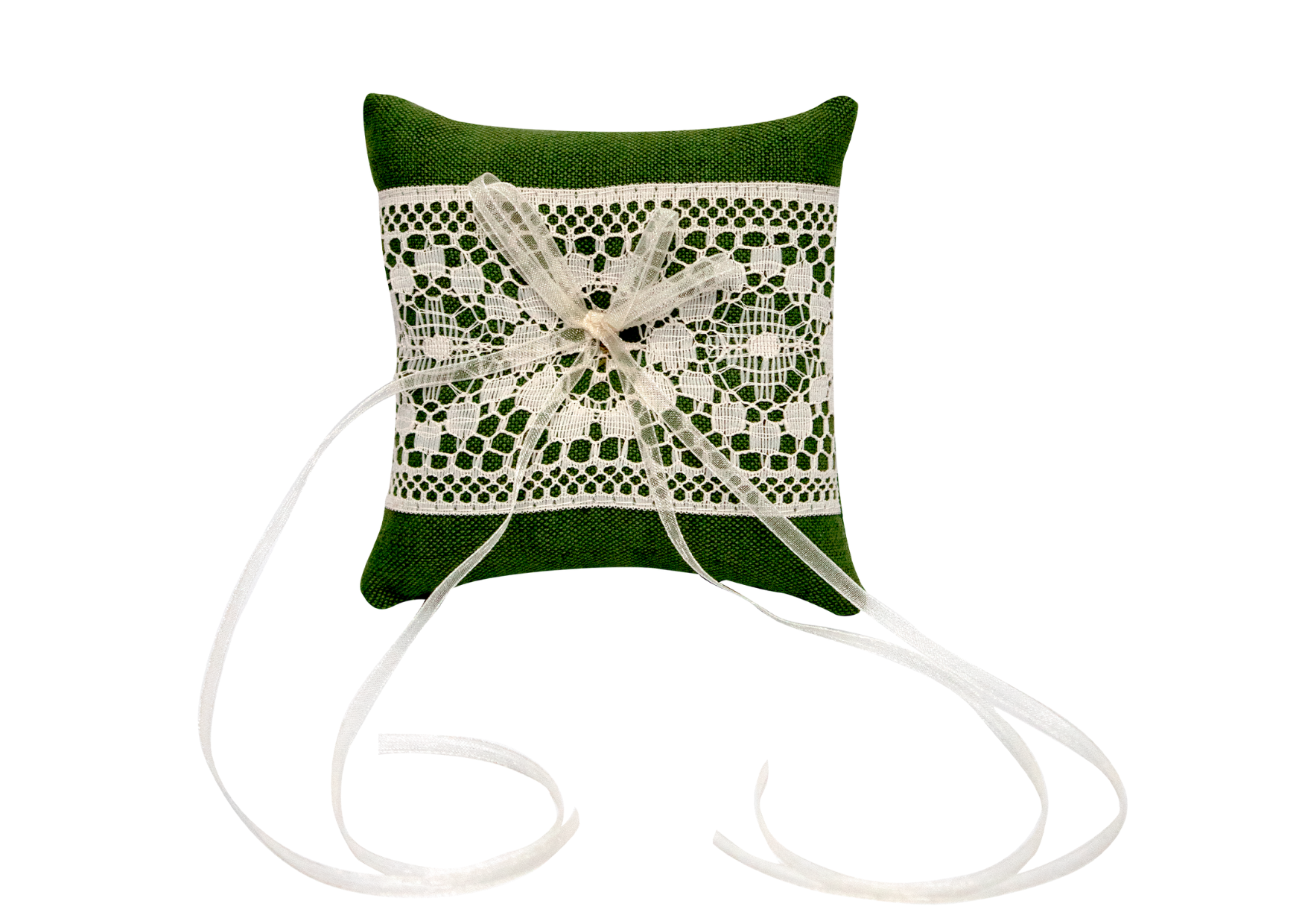 Olive Lace Ring Pillow