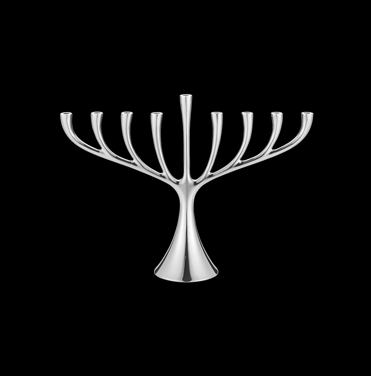 Cobra Menorah Mirror Sterling Silver