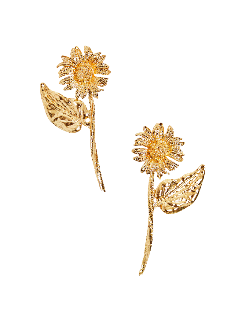 Gilded Sunflower Earrings