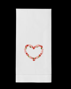 Flower Heart Hand Towel