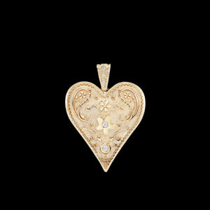 Large Southwestern Heart Charm