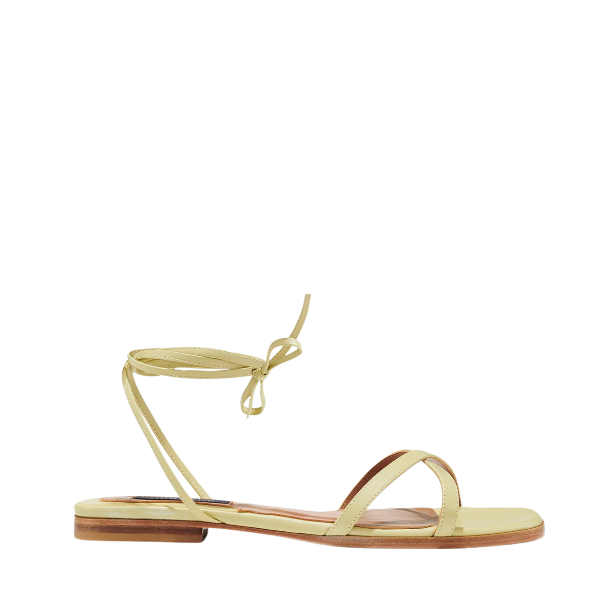 The Wrap Sandal in Pear Nappa