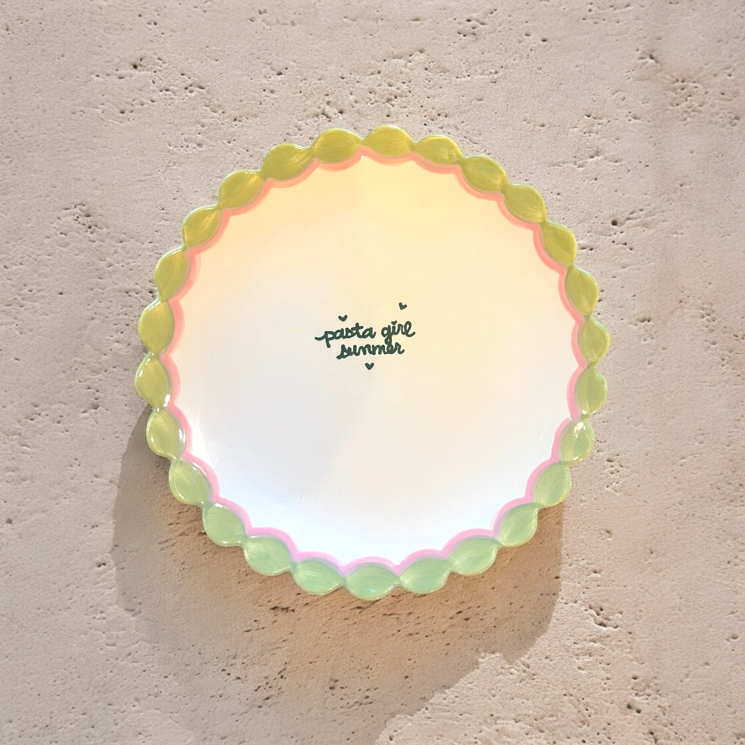 Hand-painted Custom Scalloped Dinner Plate