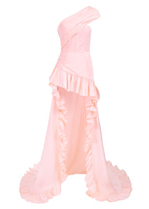 Morganite Ruffled Twilight Gown