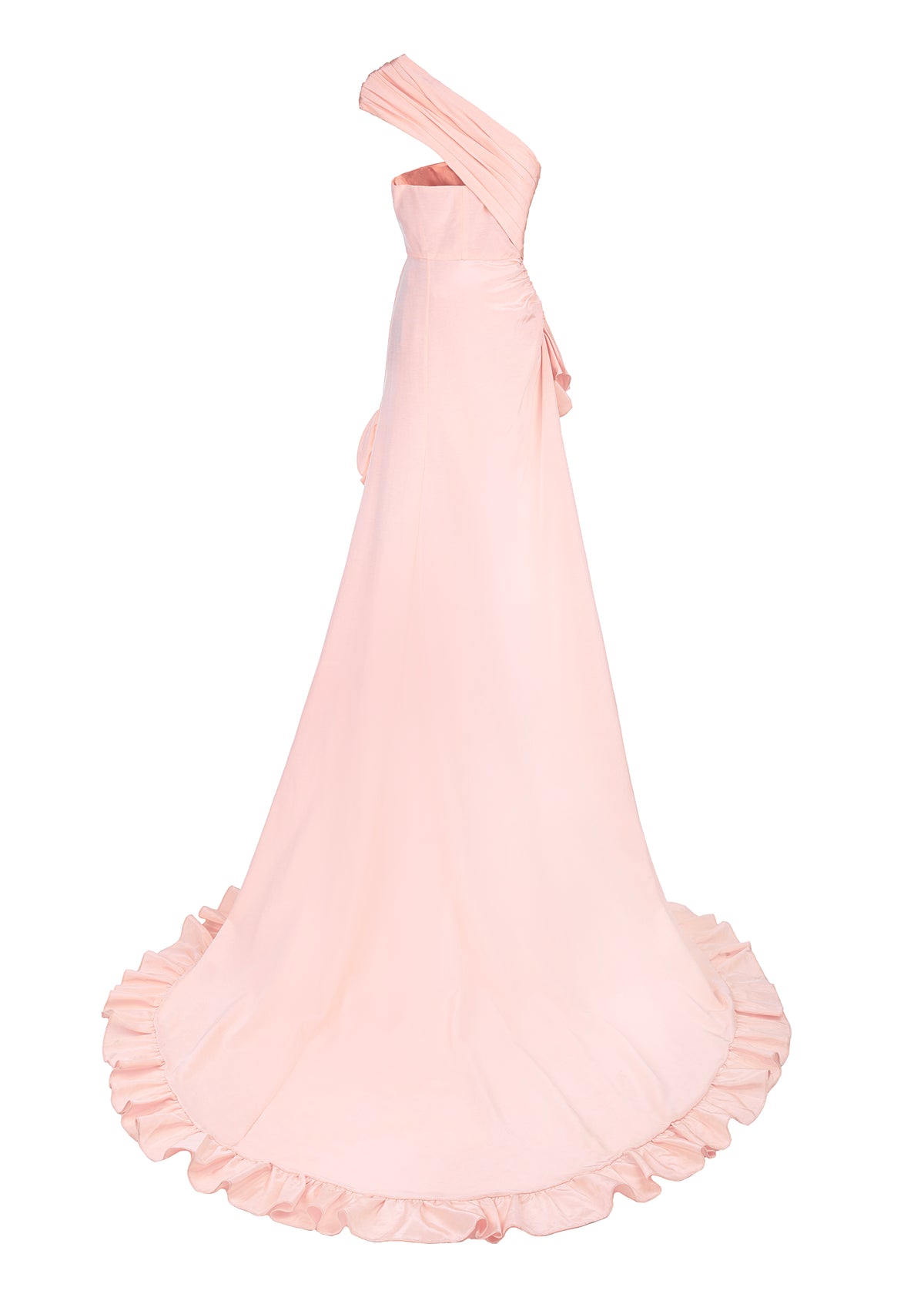 Morganite Ruffled Twilight Gown