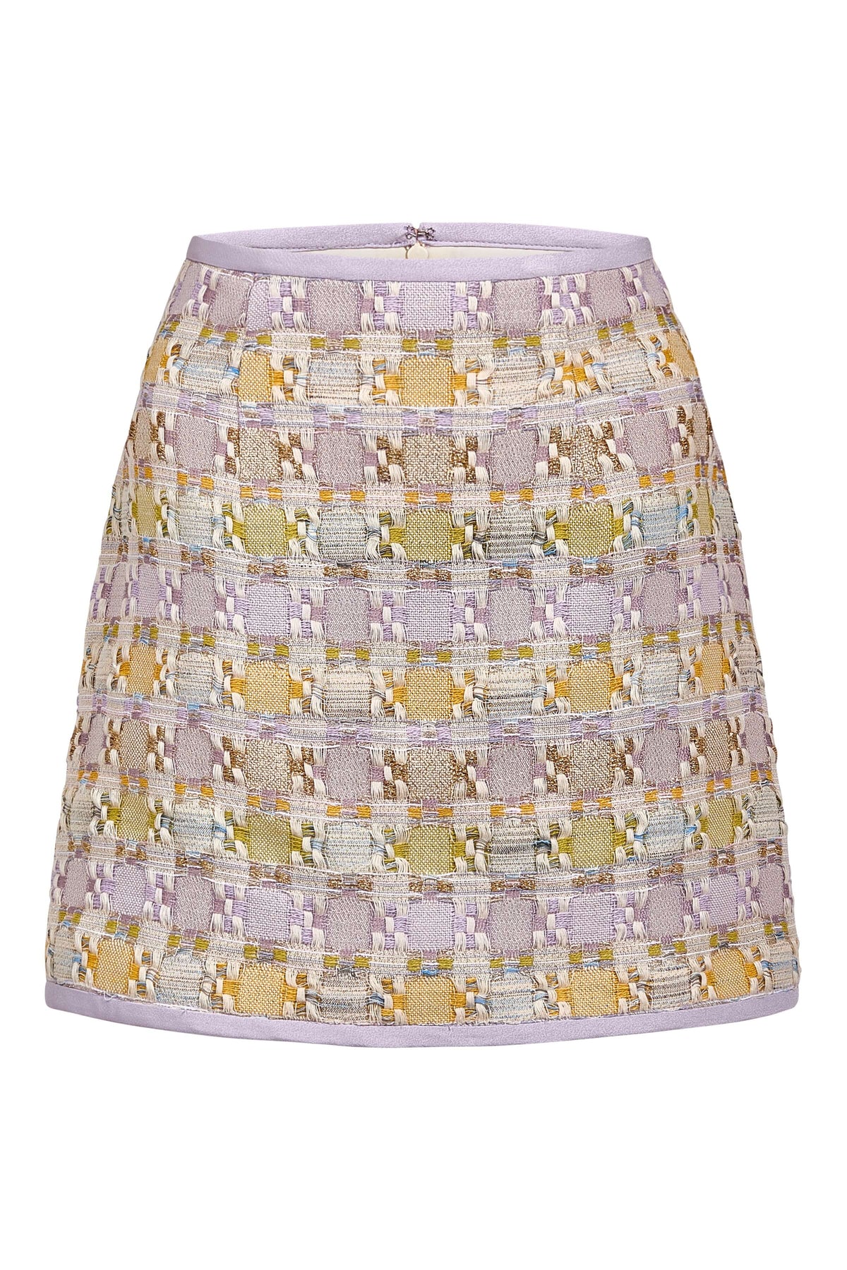 Linette Pastel Metallic Tweed Mini Skirt