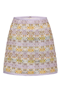 Linette Pastel Metallic Tweed Mini Skirt