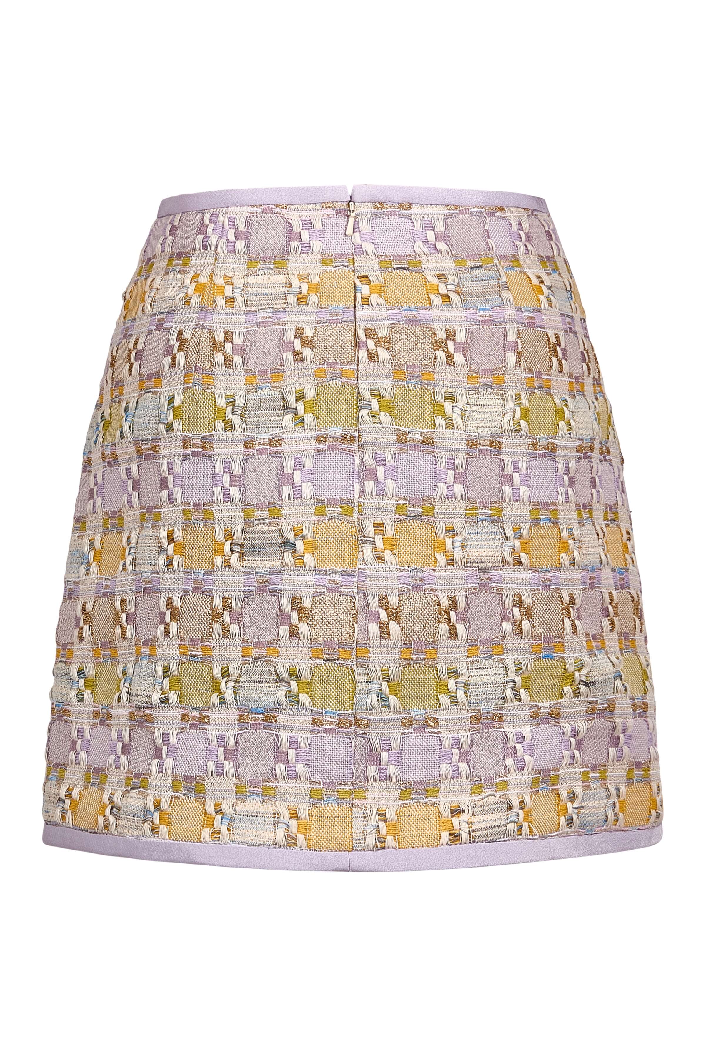 Linette Pastel Metallic Tweed Mini Skirt