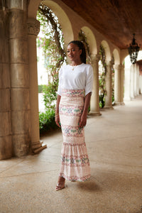 Lizzie Linen Skirt In Breakfast In The Park