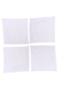 OTM Exclusive: Cocktail Napkins in Bianca, Set of 4