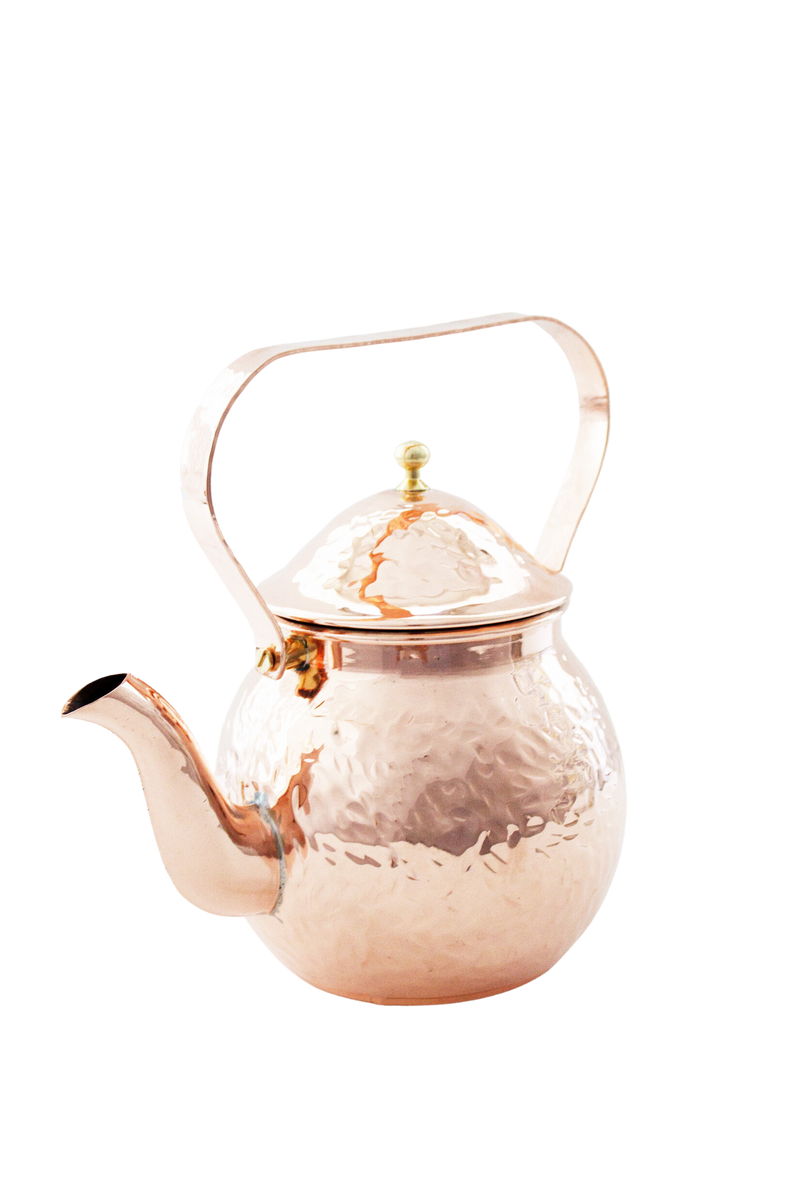 Vintage Inspired Copper Hand Hammered Teapot