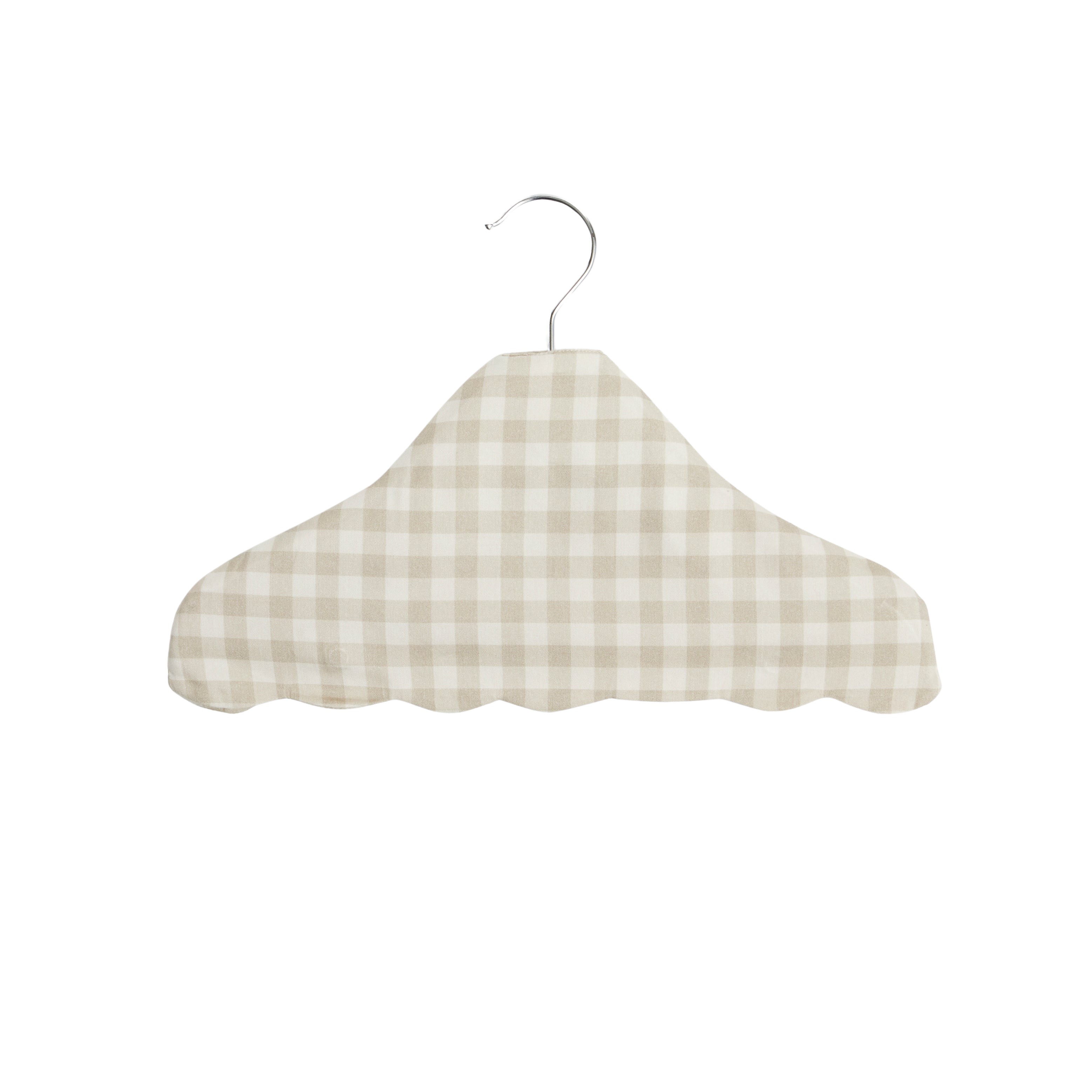 Children's Hanger in Beige Gingham