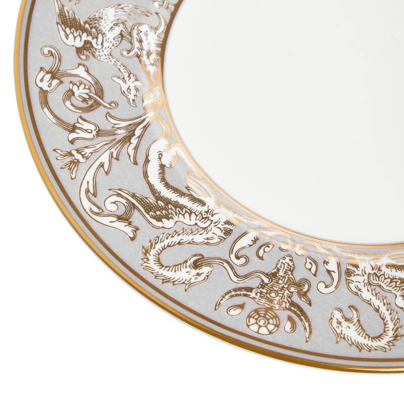 Renaissance Grey Accent Salad Plate, 9" Scroll