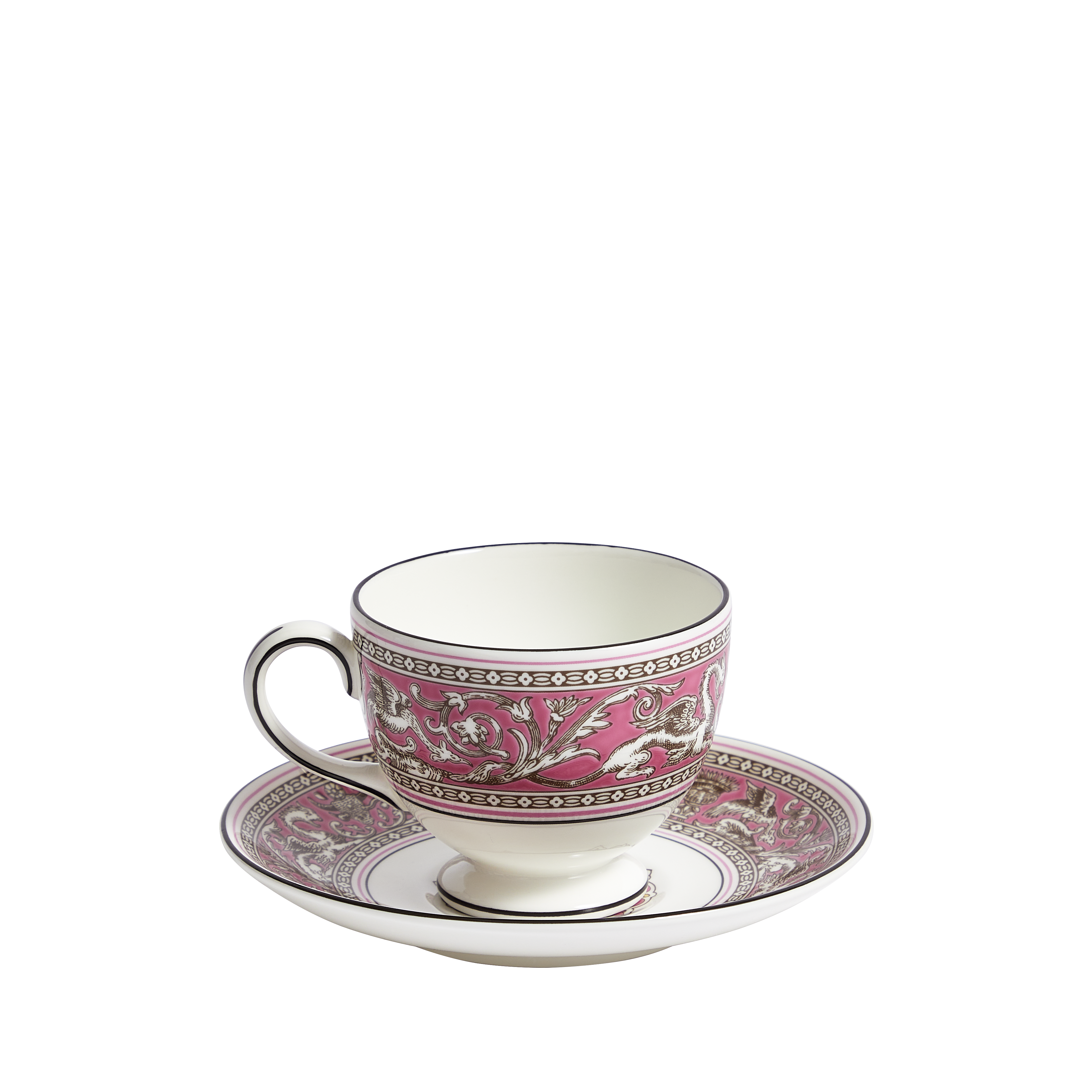 Florentine Fuchsia Teacup Saucer