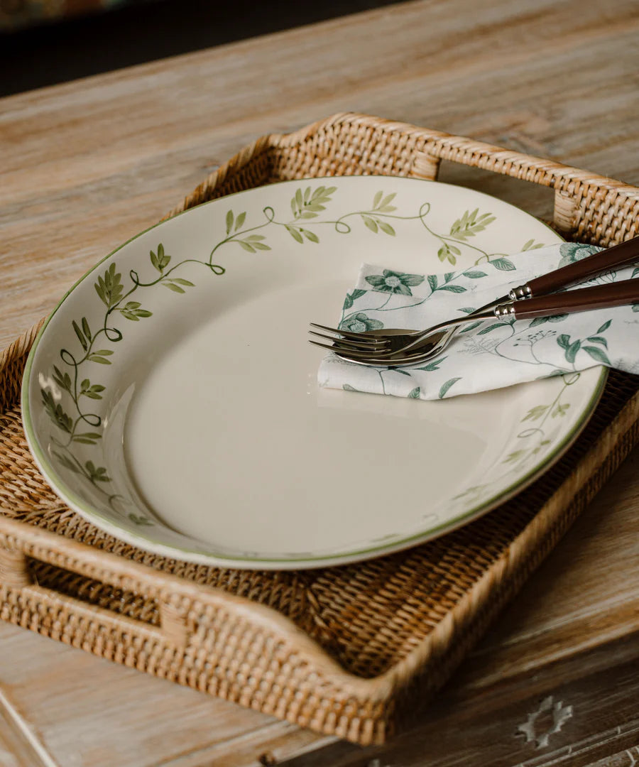 Ava Oval Platter in Green