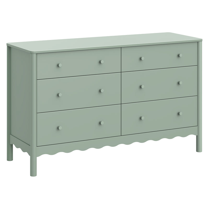 Swell 6-Drawer Assembled Dresser in Light Sage
