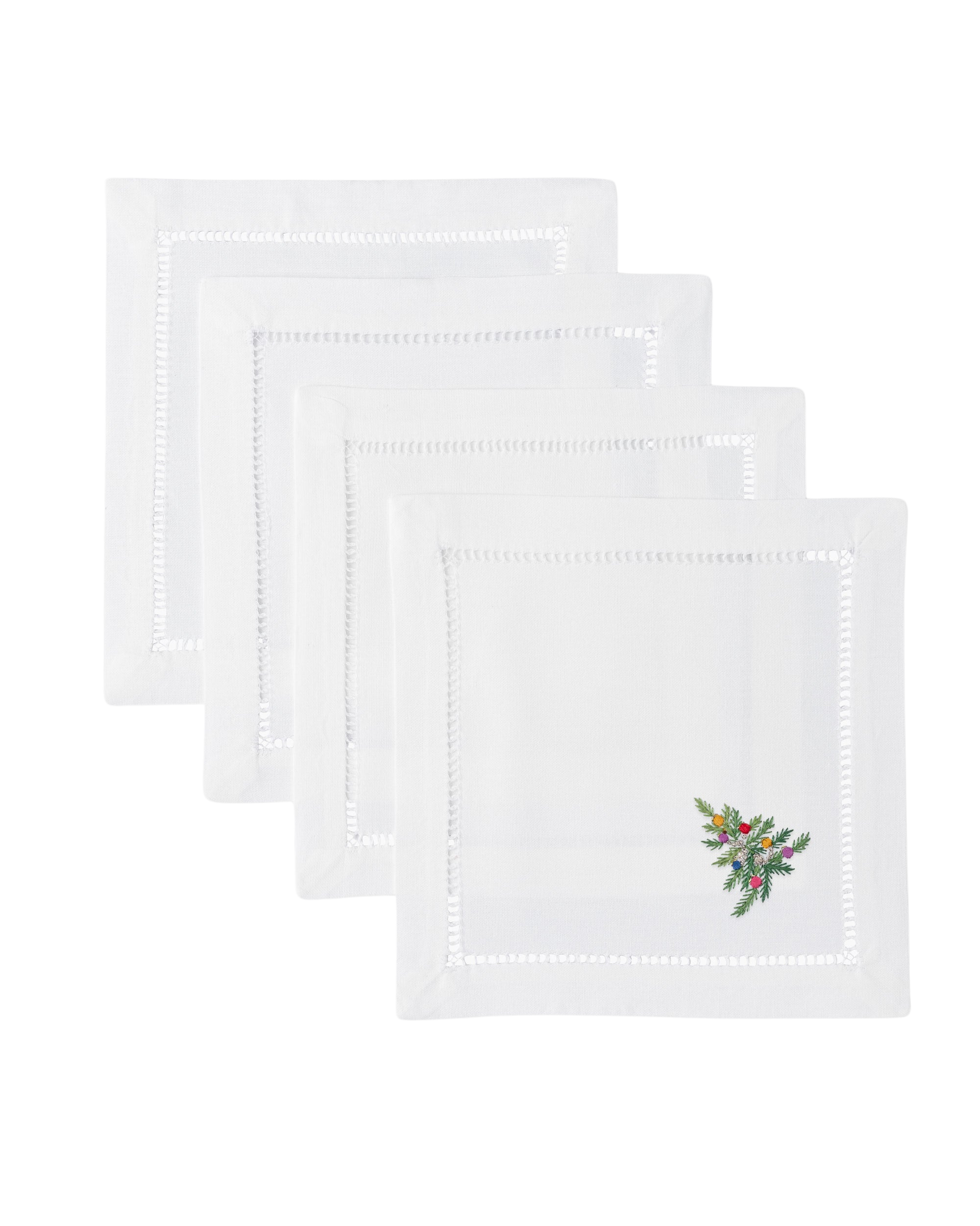 Holiday Tree Cocktail Napkins, Set of 4