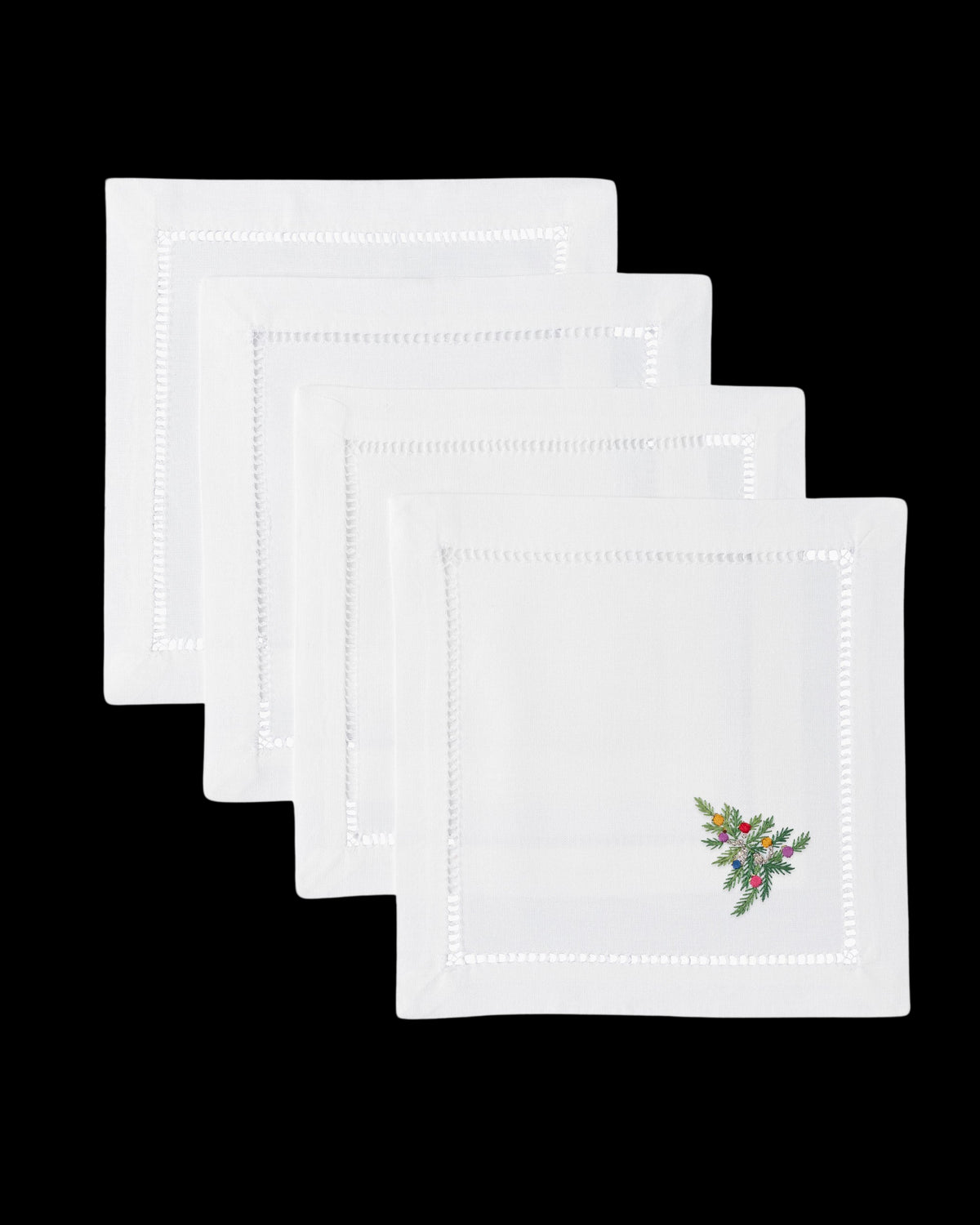 Holiday Tree Cocktail Napkins, Set of 4