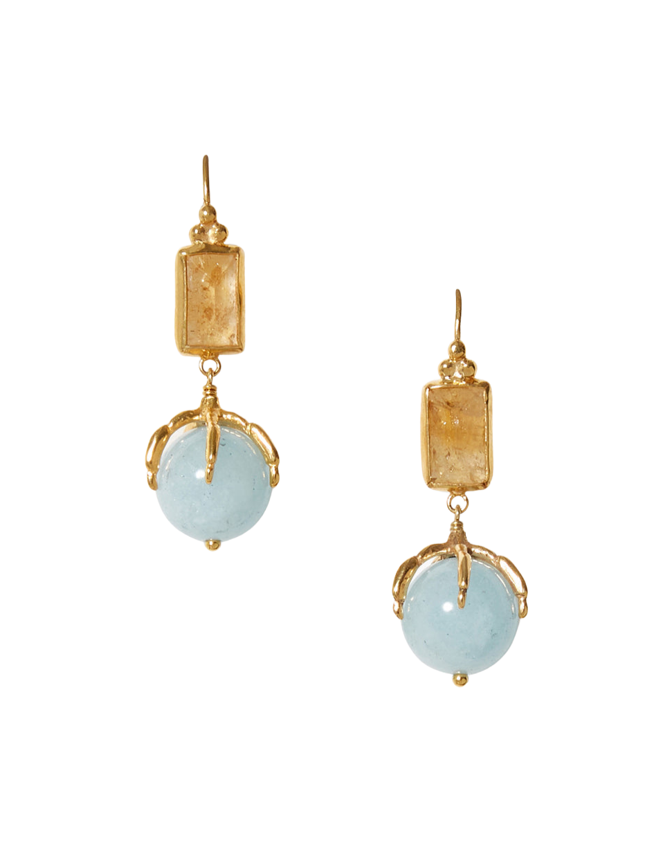 Lark Drop Earrings Citrine Mix