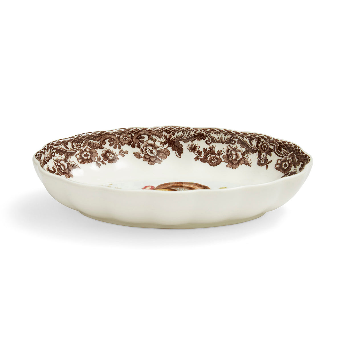 Woodland Turkey Oval Fluted Dish