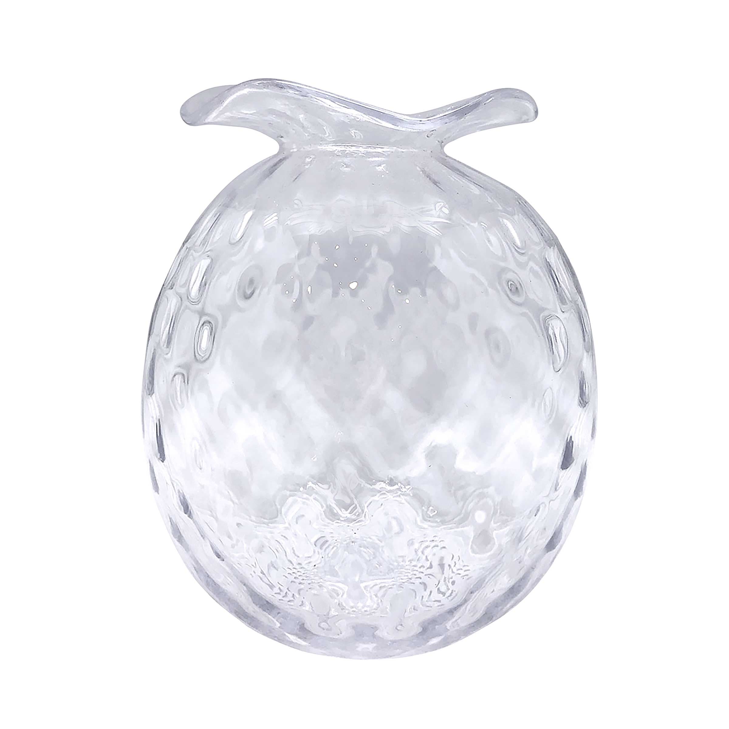 Large Clear Pineapple Textured Bud Vase-Vases | Mariposa