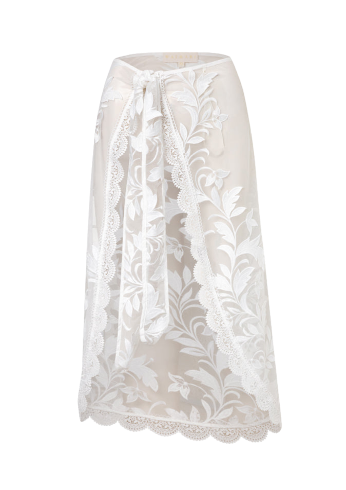 Vivienne Wrap Skirt in White