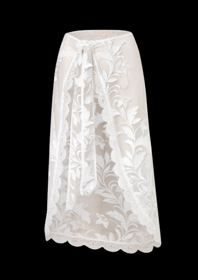 Vivienne Wrap Skirt in White