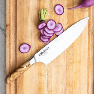 8 Inch Chef Knife in Olive Wood