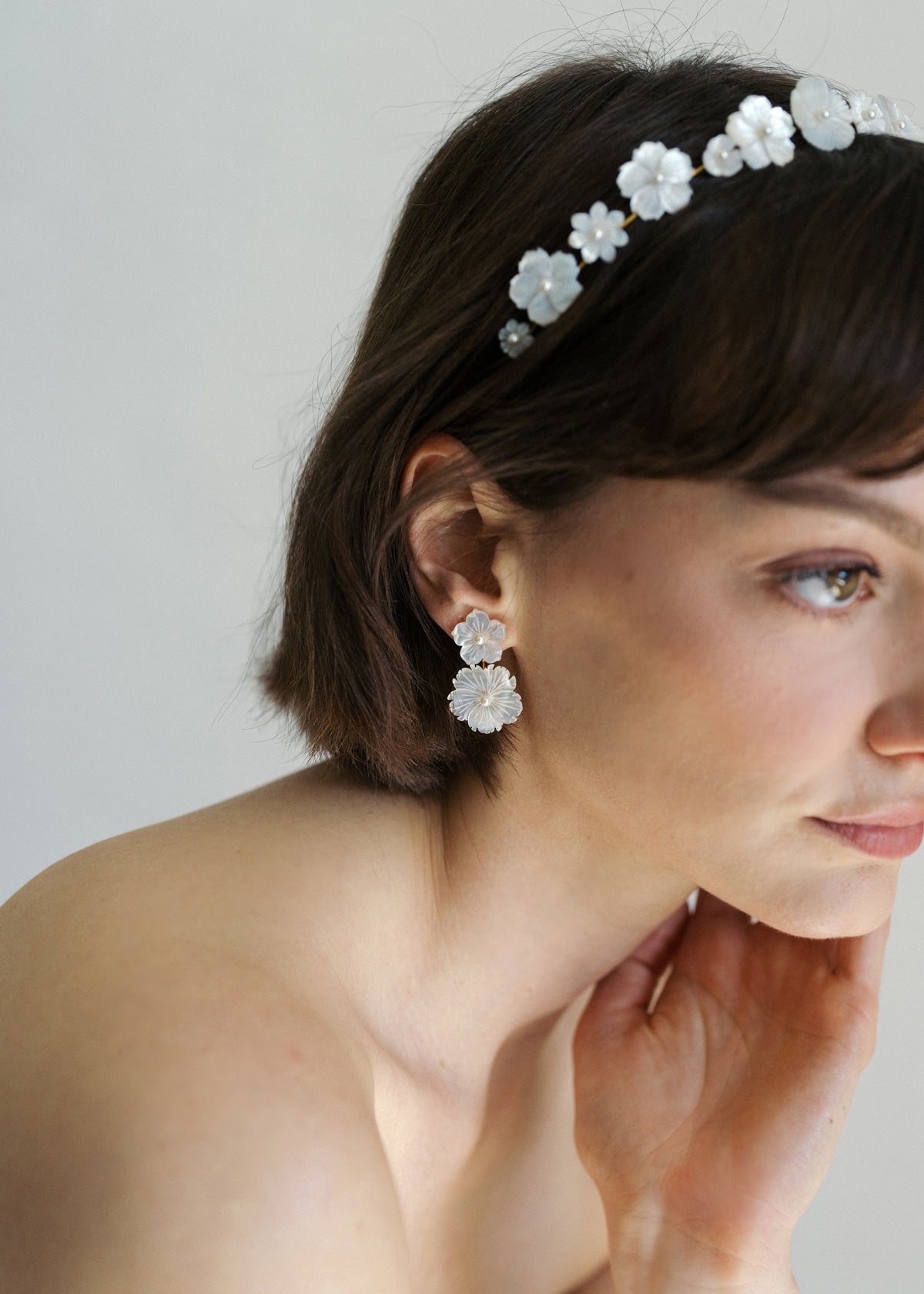Tibby Earrings in Mother of Pearl