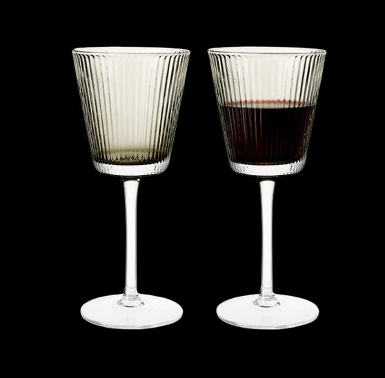 GC Nouveau Wine Glass in Smoke, Set of 2