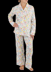 Liberty of London Holiday Pajama Set in White