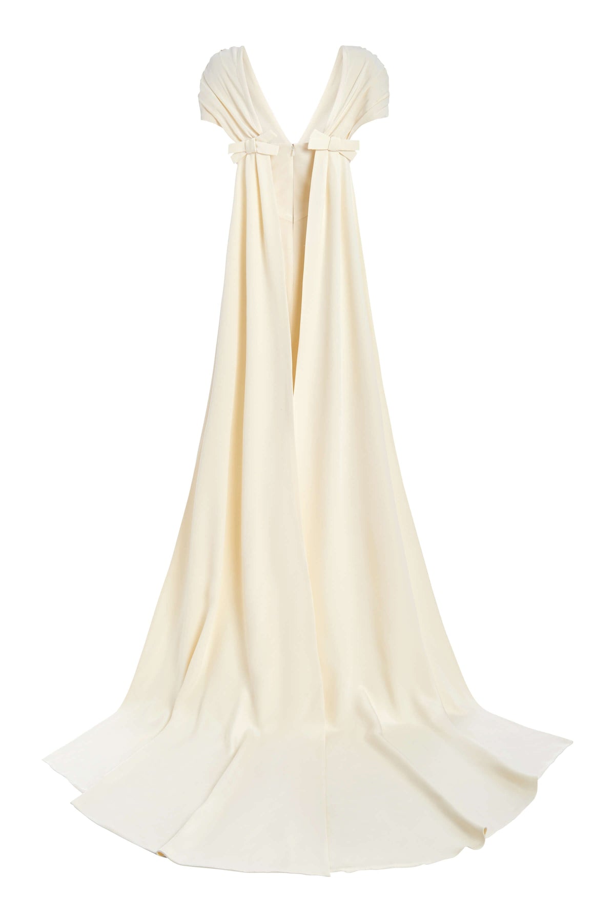 Titania Ivory Gown With Shoulder Trains