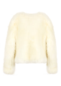 Sheila Faux Fur Jacket in White