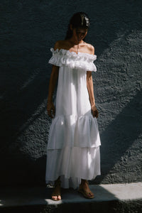 ESCONDIDA DRESS IN WHITE - No Pise La Grama Web