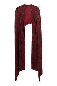 Goldie Maroon Cape Top