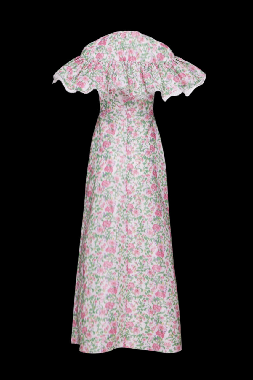 Lyman Dress in Pink and Green Tigerlily