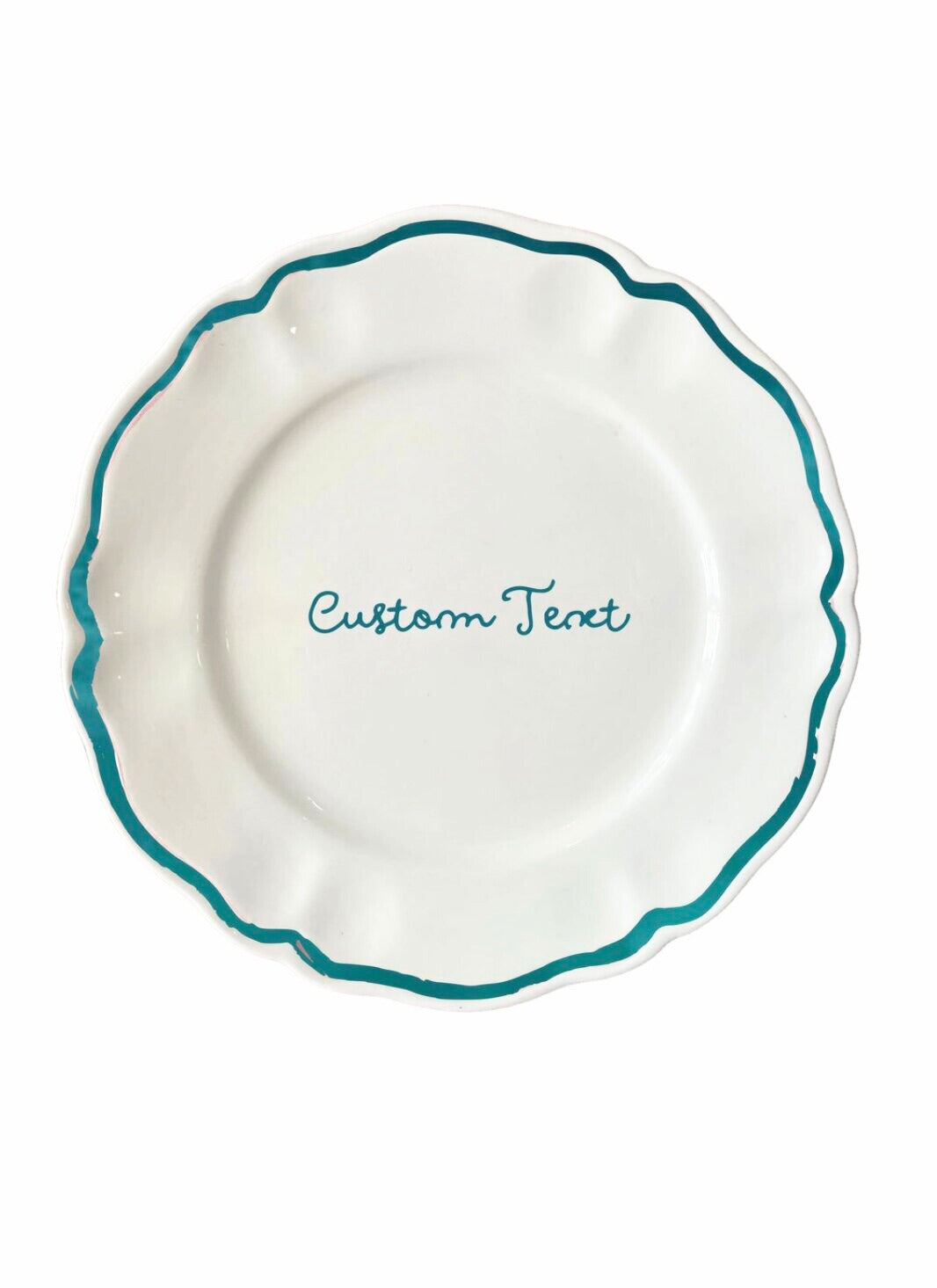 Personalized Quote Dessert Scalloped Plate, Set of 6