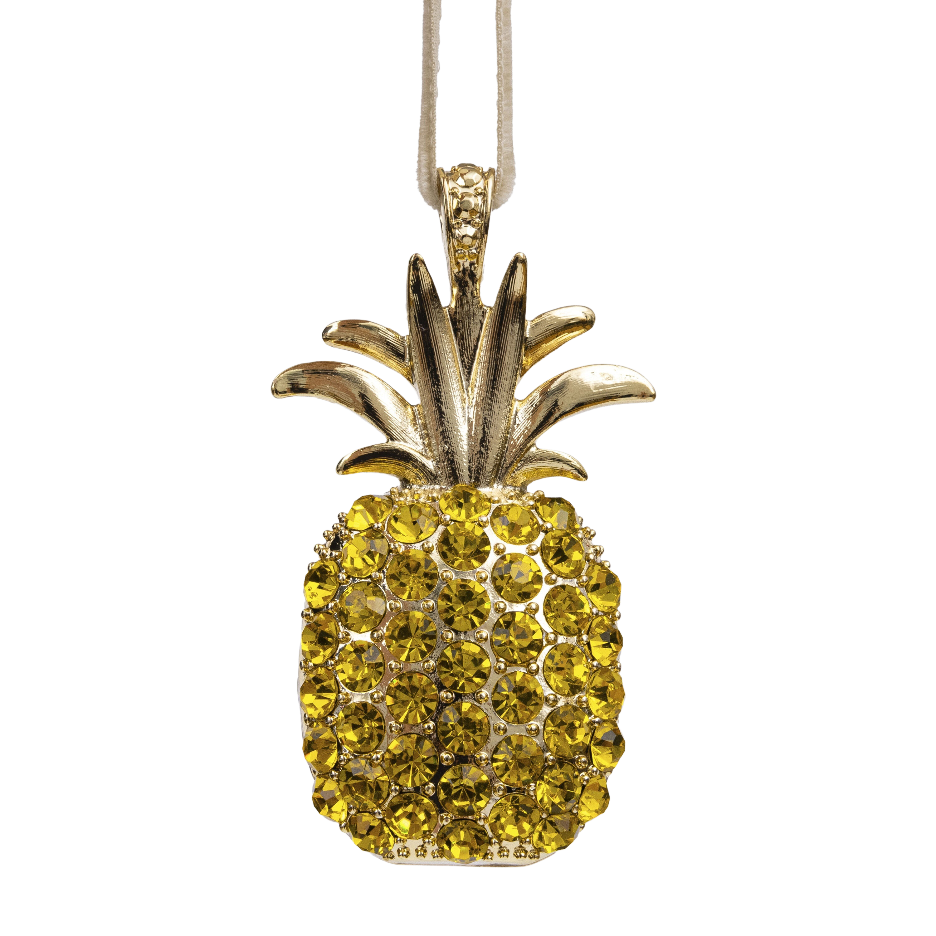 Pineapple Hanging Ornament in Yellow