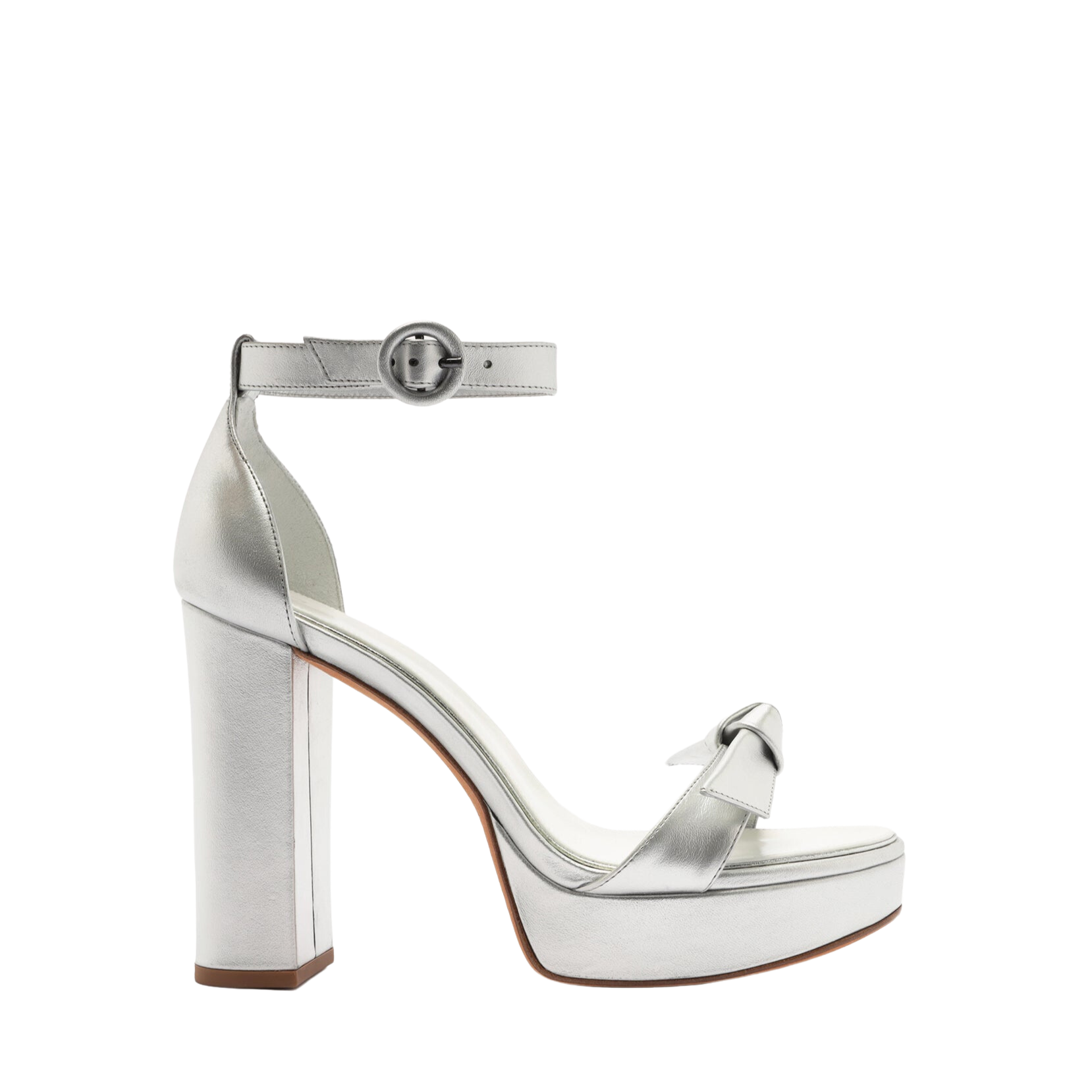 Clarita Platform Bridal 120 in Silver Pearl